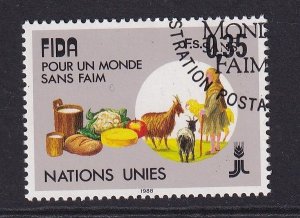 United Nations Geneva  #162 cancelled  1988  agricultural development  35c