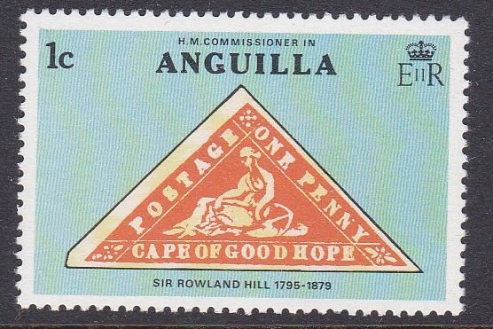 Anguilla #349 single F-VF Mint NH ** Sir Rowland Hill, Stamp on Stamp