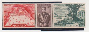 Monaco Scott # 360-362a Strip of Three MLH FIPEX Early Louisiana Prince Rainier