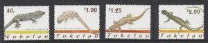 Tokelau #288-91 MNH set; various lizards, issued 2001