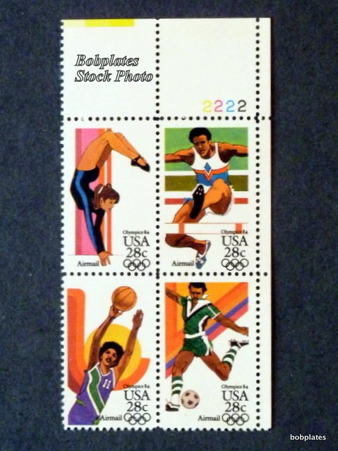 BOBPLATES #C101-4 Olympics Plate Block F-VF MNH SCV=$5.25~See Details for #s/Pos