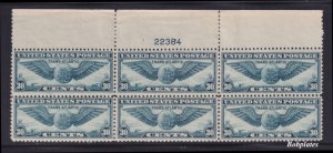 BOBPLATES #C24 Transatlantic Full Top Plate Block 22384 F-VF H