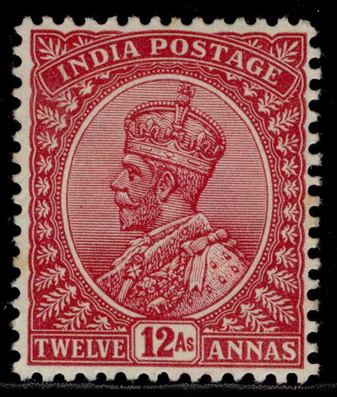 INDIA GVI SG212, 8a reddish purple, M MINT.