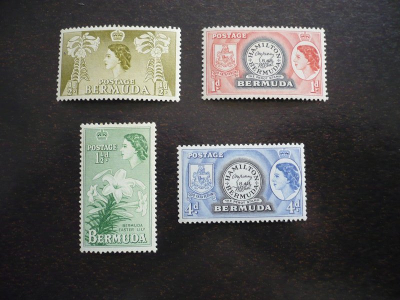 Stamps - Bermuda - Scott# 143-145,150 - Mint Hinged Part Set of 4 Stamps