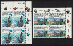 San Marino Europa Tourism 2v Corner Blocks of 4 2004 MNH SG#1983-1984