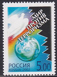 Russia 2002 Sc 6682 World Unity Against Terrorism Stamp MNH