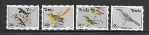 BIRDS - SOUTH AFRICA -VENDA #221-4 MNH