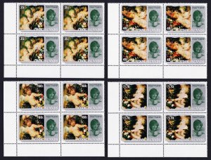 Cook Is. Rubens paintings Christmas 4v Corner blocks 1982 MNH SC#687-690