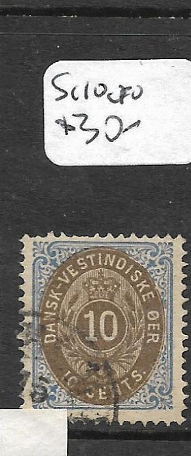 DANISH WEST INDIES  (P1304B) SG  10    VFU