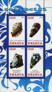 Seashell Stamp Ocean Life Conus Capitaneus Souvenir Sheet of 4 Stamps Mint NH