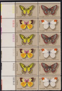 UNITED STATES USA - 1977 BUTTERFLIES SCOTT#1712-15 PLATE BLOCK (12) MNH