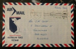 1971 Australia Forces Vietnam Airmail Cover To Toowomba Free Postage