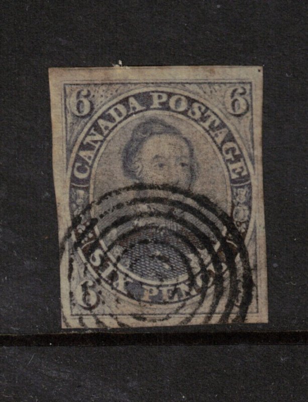 Canada #2 Very Fine Used Four Large Margins & Sharp Laid Lines