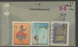 Zambia 1-3 ** mint NH (2301A 1983)