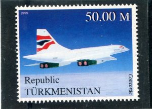 Turkmenistan 1999 CONCORDE 1 stamp Perforated Mint (NH)