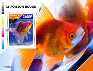 Chad - 2022 Goldfish on Stamps - Stamp Souvenir Sheet - TCH220212b