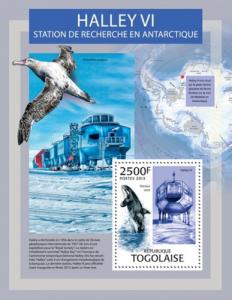 TOGO 2013 SHEET HALLEY VI ANTARCTIC PENGUINS WHALES SEALS BIRDS tg13307b