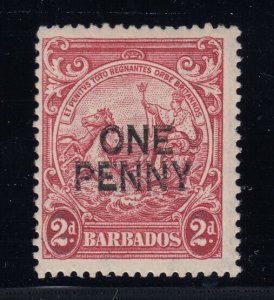 Barbados, SG 264f (Sc 209c), MLH Surcharge Double, Friedl cert (ONLY 3 known)