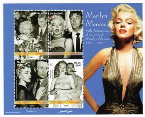 Somalia 2001 Marilyn Monroe 75th.Ann.Birth Shlt(4) Perf.MNH 