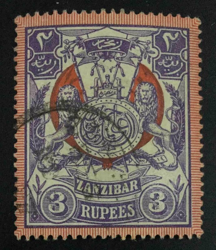 MOMEN: ZANZIBAR SG #222 1904 USED £95 LOT #63584