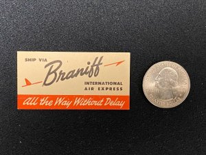 Braniff International Air Express-All The Way Without Delay-Poster Stamp-Rare