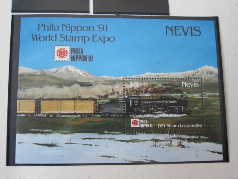 Nevis 1991 Sc 684 Train set MNH