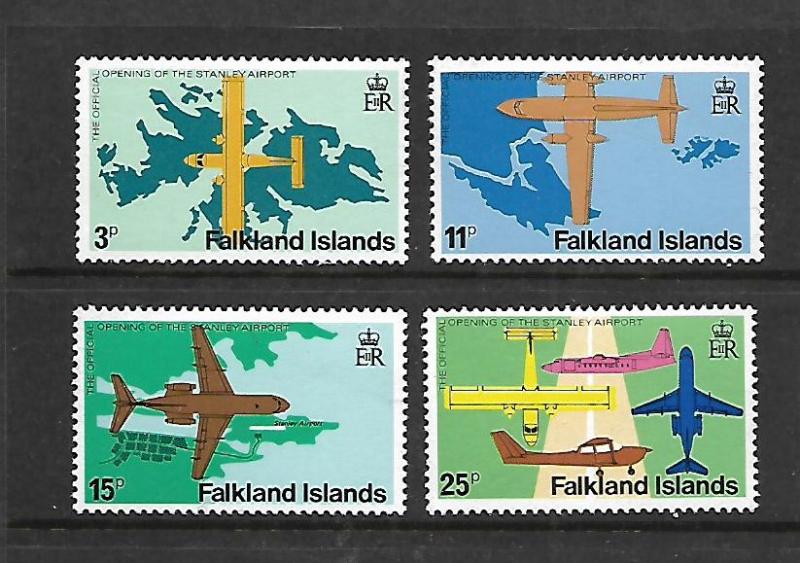 FALKLAND ISLANDS, 287-290, MNH, STANLEY AIRPORT