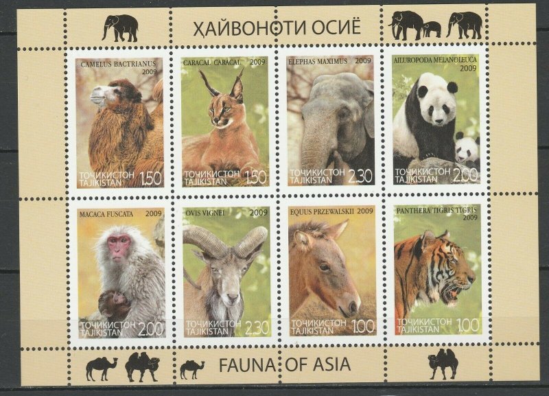 Tajikistan 2009 Fauna, Animals MNH sheet 