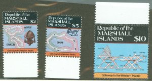 Marshall Islands #107-9 Mint (NH) Single (Complete Set) (Maps)