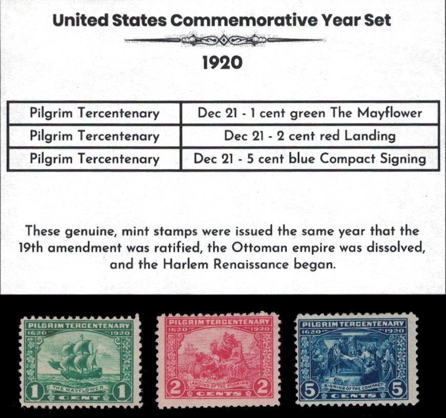 US Stamps 1920s Decade Complete Mint Year Sets of Vintage Commemorative ...