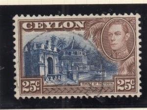 Ceylon 1938-49 Early Issue Fine Used 25c. 296541