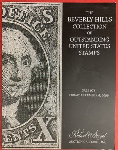 Beverly Hills Collection of U.S. Stamps, R. A. Siegel, Sale 978, Dec. 4, 2009