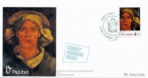 [100443] Cook Islands 2016 Vincent van Gogh Peasant Woman Comm. Cover MNH