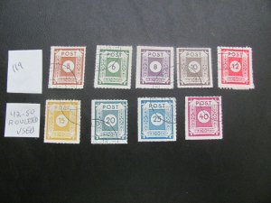 GERMANY SBZ 1945 USED MI. 42-50 ROULETTED SET VF/XF  (119)