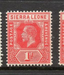 Sierra Leone 1912 Early Issue Fine Mint Hinged 1d. 303556