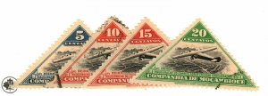 Mozambique Company #165 MNH, 166 used, 167 MH, 168 used