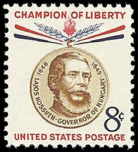 # 1118 MINT NEVER HINGED LAJOS KOSSUTH     XF+