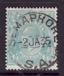 Australia-Sc#124-used 1sh4p  light blue KGV-1932-