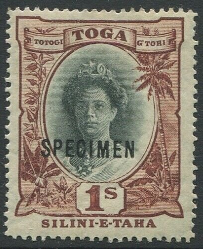 Tonga 1922 SG63 1/- Queen Salote SPECIMEN MNH