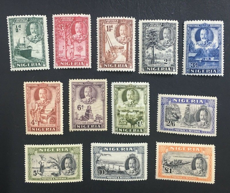 MOMEN: NIGERIA SG #34-45 1936 MINT OG H LOT #61434