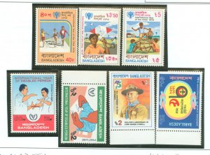Bangladesh #161-163/204-205/209- Mint (NH) Single (Complete Set) (Scouts)
