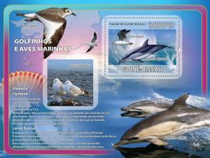 GUINEA BISSAU 2008 SHEET DOLPHINS SEA BIRDS SEASHELLS SHELLS MARINE LIFE