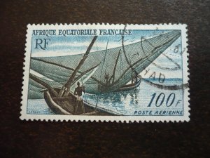Stamps - French Equatorial Africa - Scott# C40 - Used Part Set of 1 Stamp