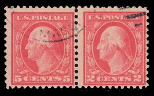 MOMEN: US STAMPS #505 5c ERROR USED LOT #89263*