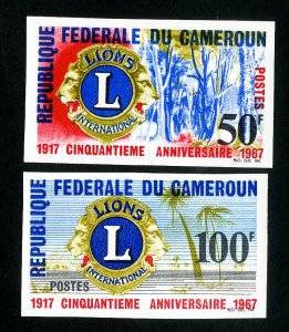 Cameroon Stamps # 455-6 Imperf Lions NH