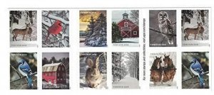 Winter Scenes Forever stamps 5 sheets total 100pcs