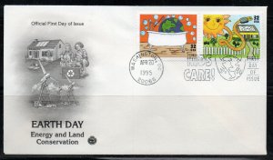 United States 2951-52 - FDC - 32c Earth Day (Pair) (1995) (cv $2.50)