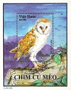 Vietnam 1995 MNH Stamps Souvenir Sheet Scott 2606 Birds Owls