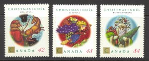 Canada Sc# 1452-1454 MNH PB Set/3 1992 42c-84c Christmas