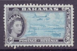 Bahamas Scott 165 - SG208, 1954 Elizabeth II 6d MH*